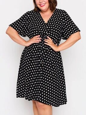 Jaz Pretty Spot Dress - New with tags - Polka Dots - Black and White Dress
